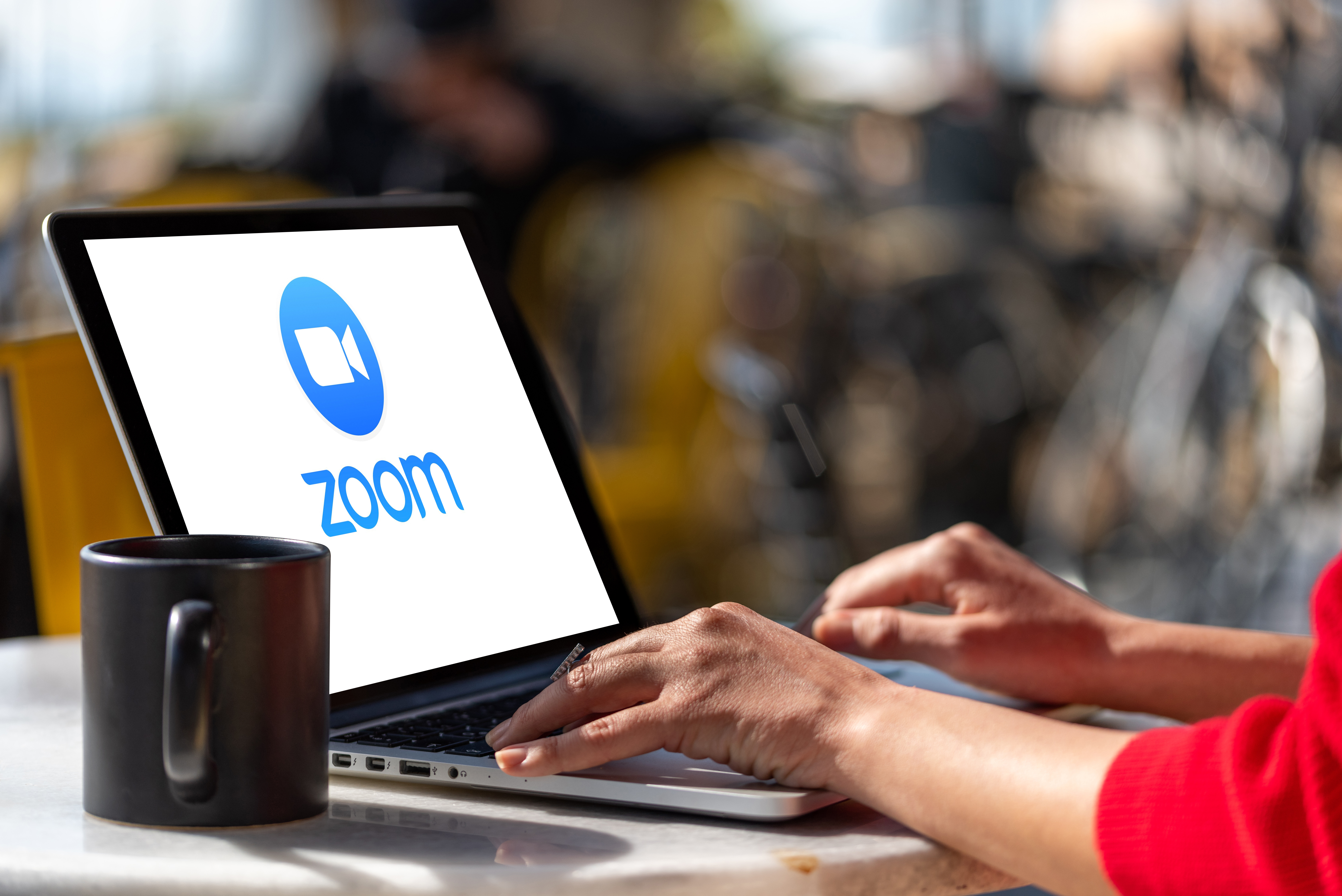Online Meeting, Zoom,Laptop